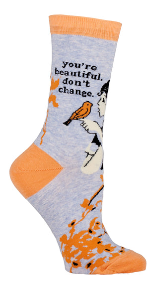 You're Beautiful, Don't Change W-Crew Socks