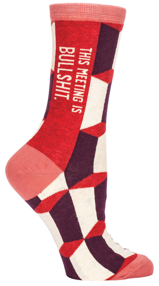 This Meeting is Bullshit W-Crew Socks