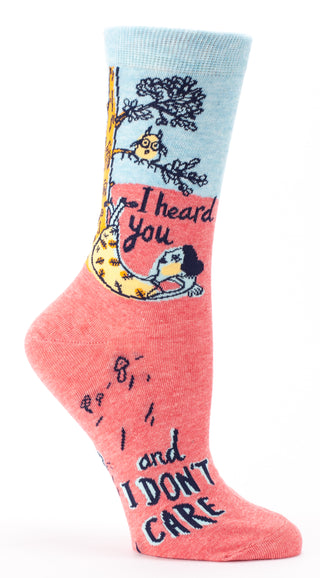 I Heard You and I Don't Care W-Crew Socks