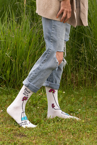 Take No Shit Give No Fucks W-Crew Socks