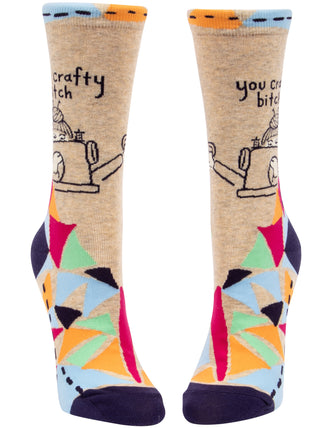 You Crafty Bitch W-Crew Socks