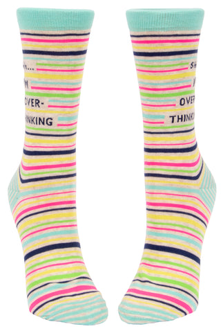 Shhh I'm Overthinking W-Crew Socks