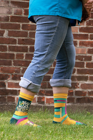 Big Ol' Word Nerd W-Crew Socks