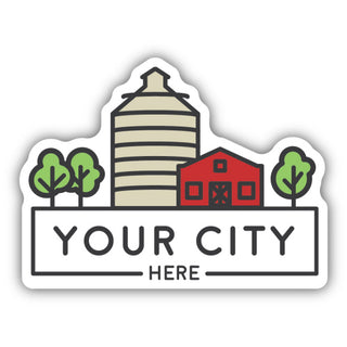 NAME-DROP BARN AND SILO STICKER