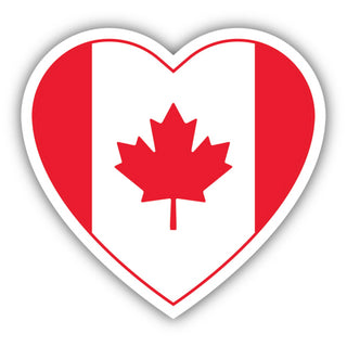 CANADIAN FLAG HEART STICKER