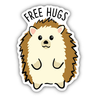 FREE HUGS HEDGEHOG SKETCH STICKER